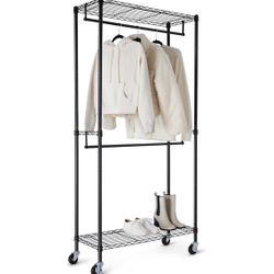 Rolling Clothes Rack 