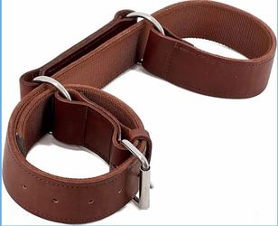 Jeereal Heavy Harness Leather Hobble for Horses, Western Adjustable Equine Hobble with Stainless Steel Hardware,1-3/4" Width