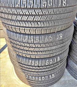 245/55R18 Goodyear Brand 🚘tires usadas en perfecta condición set of 4!!