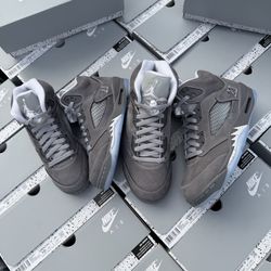 JORDAN 5 RETRO WOLF GREY GS SIZE 3.5Y-7Y BRAND NEW
