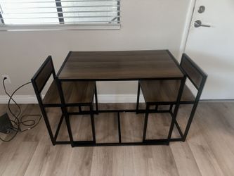 3 - Piece Wood and Metal Dining set