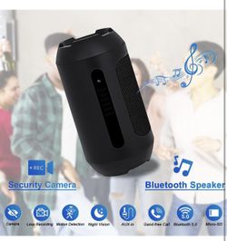 New 128GB Security Camera, 1080P, Bluetooth Speaker,Camera for Home Security, Motion Detection, Black