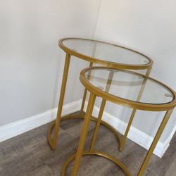 Two Glass Table One Large One Medium Great Condition Almost New 