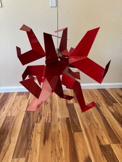 Pallucco Italia Glow Square Red Pendant Chandelier