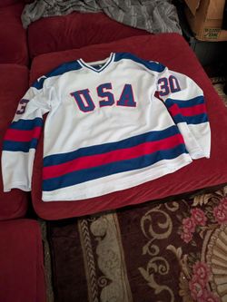 USA hockey team Craig  goalie stitched size xl mens