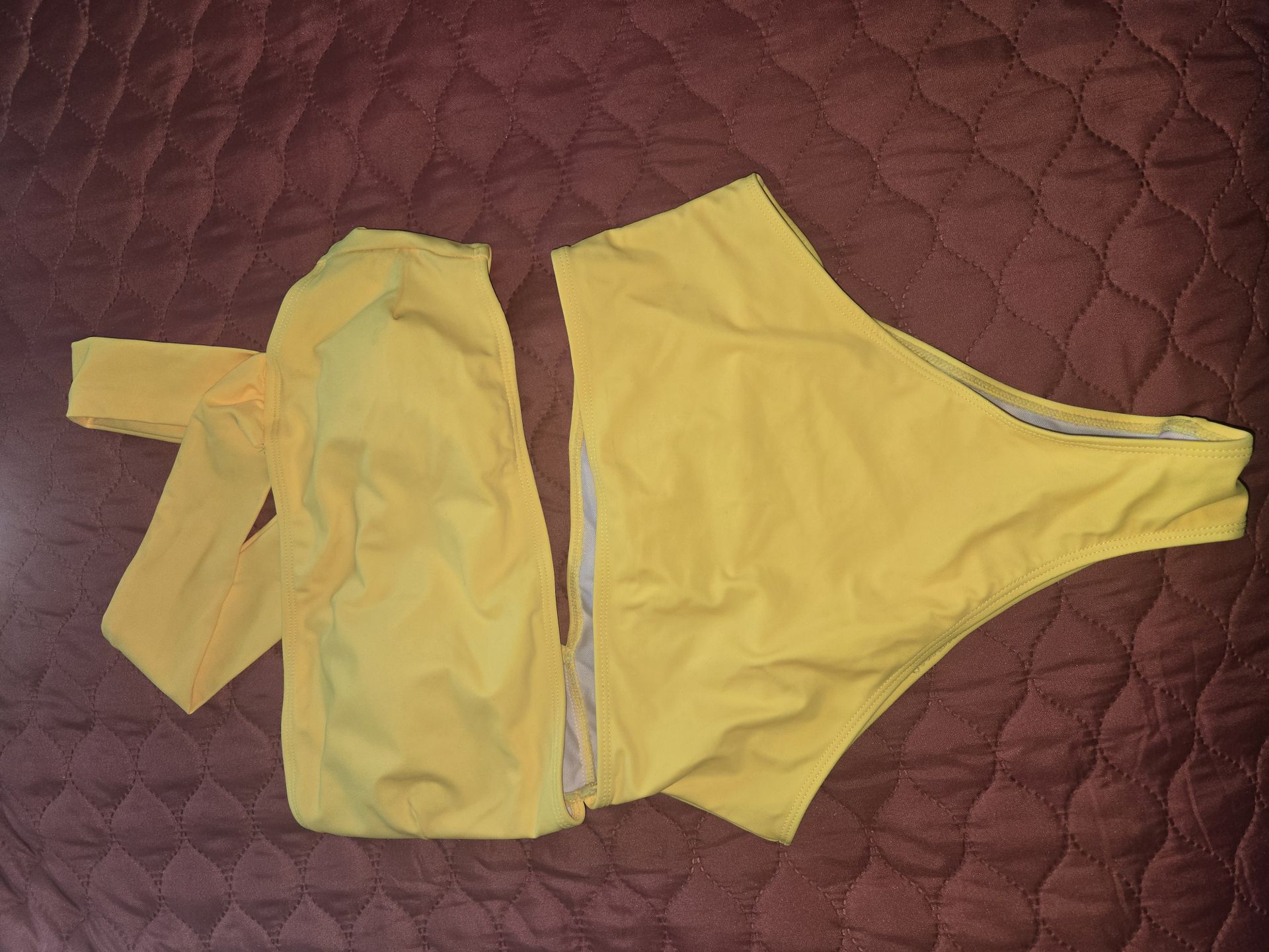 New yellow one piece swimsuit