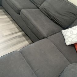 Grey sectional sofa set