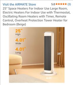 Airmate 25" Beige Tower Space Heater