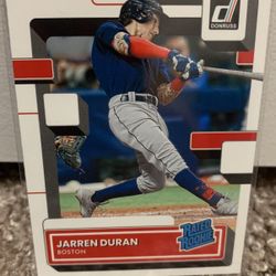 2022 panini donruss Rated Rookie JARREN DURAN baseball card.