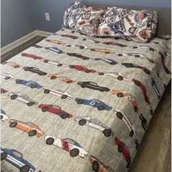 Lush Decor Race Cars Reversible Quilt Set - Twin/Full Size