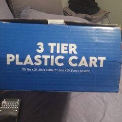Plastic cart on wheels
