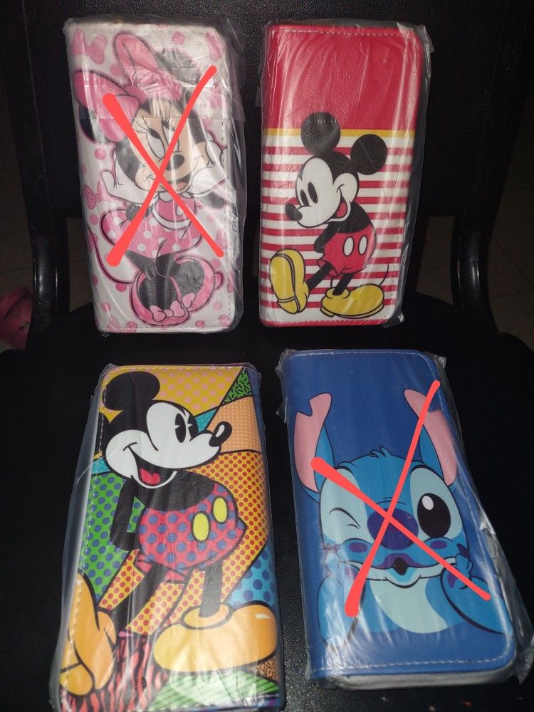 Mickey Mouse Zipper Wallets