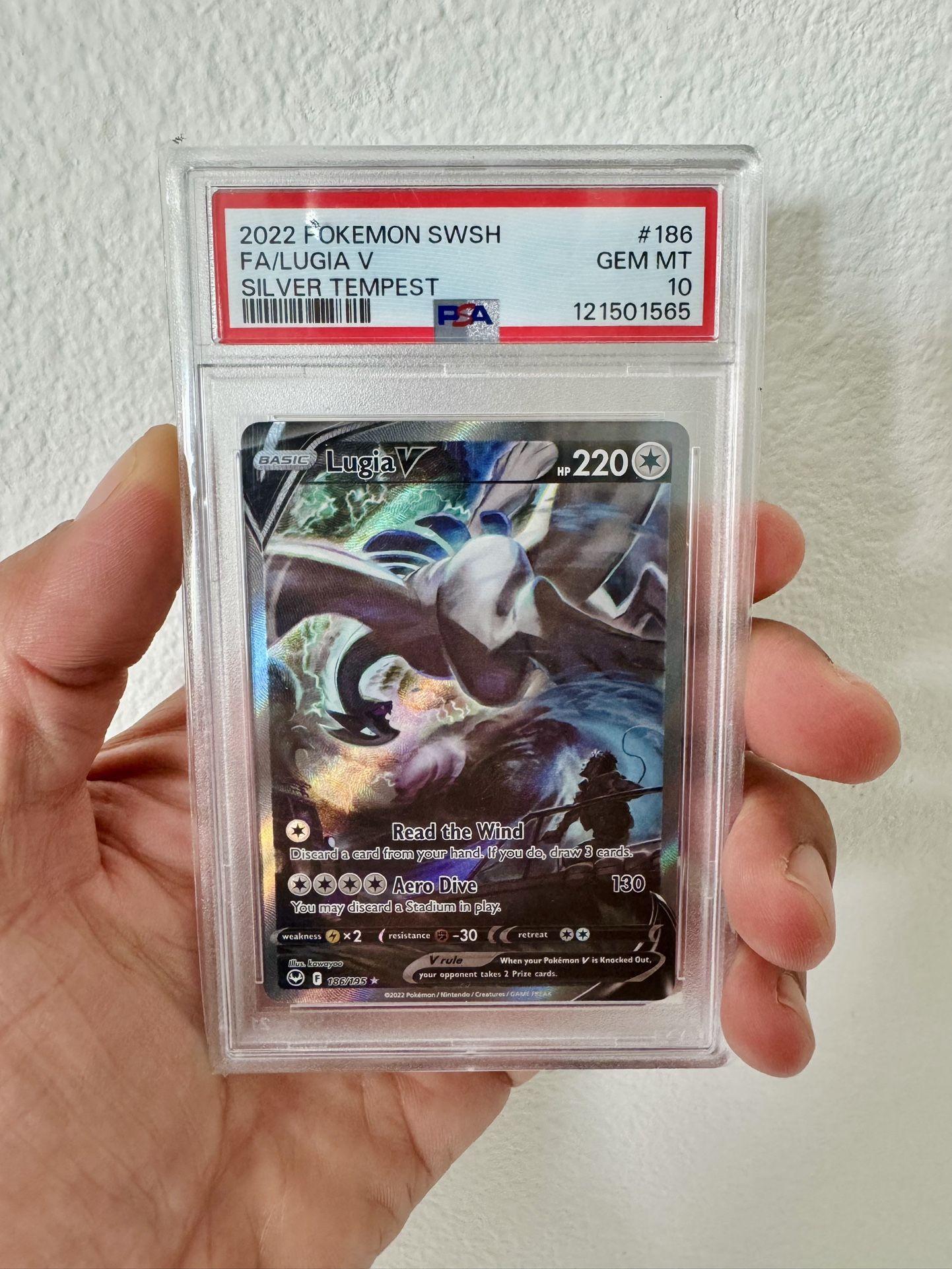 2022 Pokémon SWSH F/A Lugia Silver Tempest PSA 10