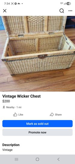 Vintage Wicker Chest