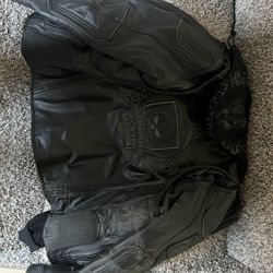 Large Harley leather jacket 