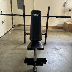 Home Gym Weight Set with Bench (PICK UP ONLY)
