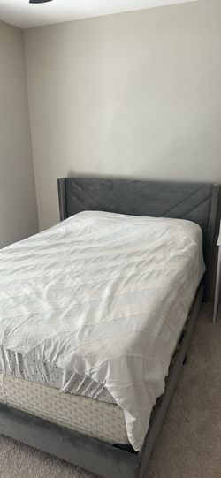 Queen velvet Bed Frame