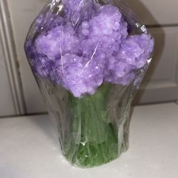 Vintage Decorative Hydrangea Shaped Bouquet Candle, 7"x4"