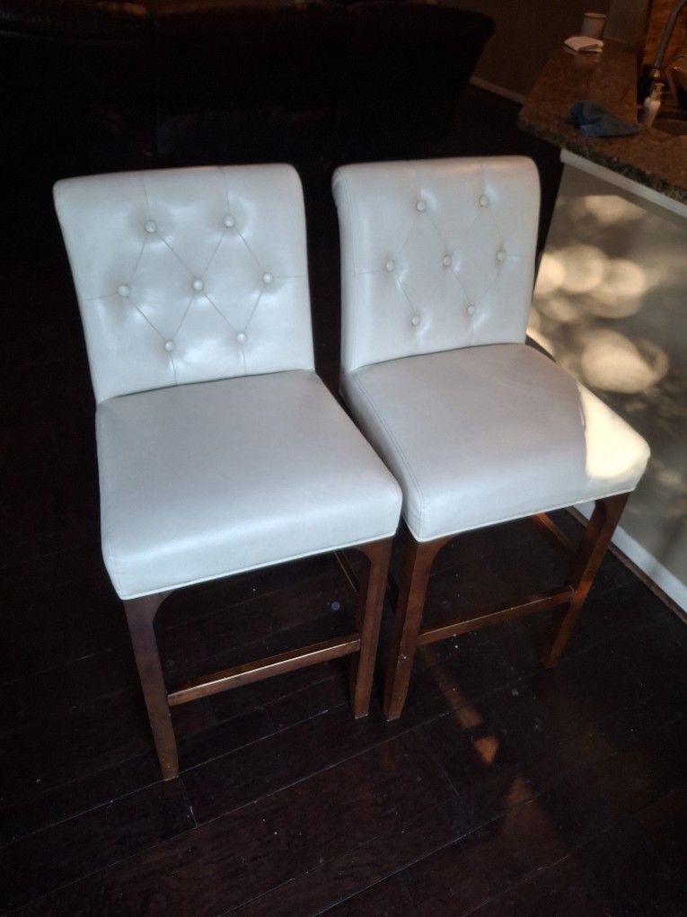 Bar Height Leather Stools