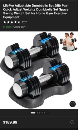 NEW Lifepro Adjustable Dumbbell Set