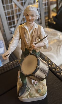 Marching Drummer Ceramic Figure 7” inches Tall