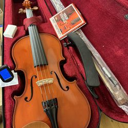 4/4 Full Size Violin with New Bow, Digital Tuner, Shoulder Rest, Extra Strings $150 Firm