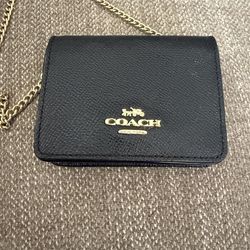 Black Coach Mini Wallet Crossbody