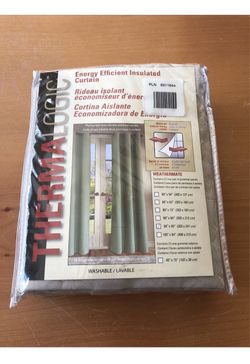 Thermalogic Insulated Beige Curtains - 80” X 95”, NEW