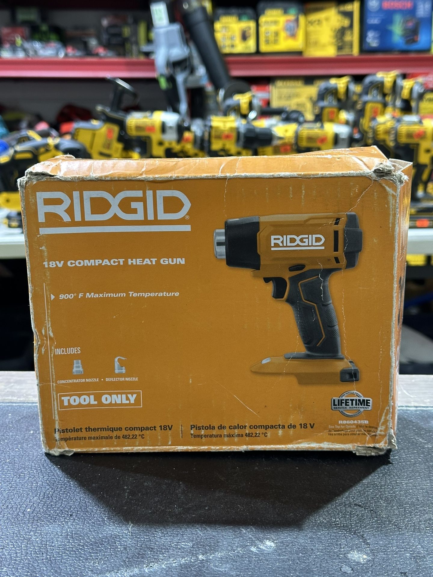 RIDGID 18V Cordless Compact Heat Gun Lock-On Switch Tool Only No Battery/Charger