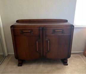 Vintage Dark Wood Cabinet / Sideboard