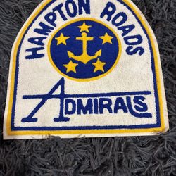 Vintage 11”x12” Textured Hampton Roads Admirals Patch Hockey 