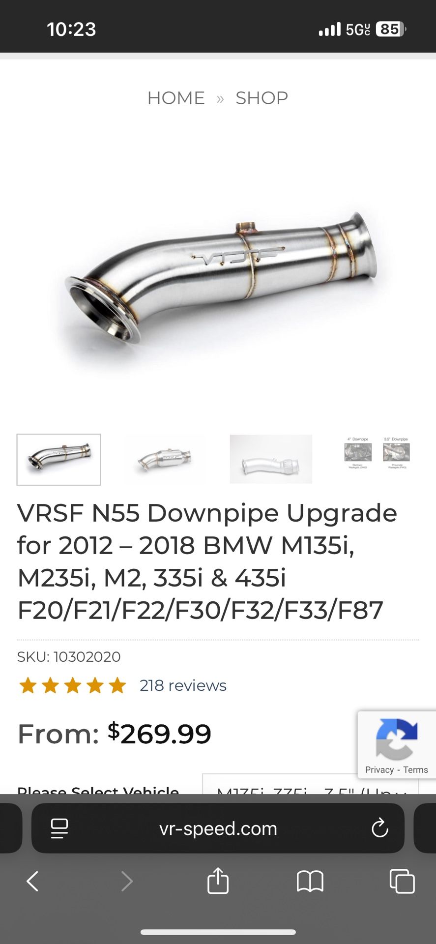 VRSF N55 Catless Downpipe