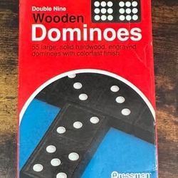 Wooden Dominoes Double Nine Game COMPLETE just $5 xox