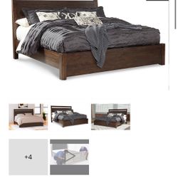 Brown Ashley Wooden Bed Frame