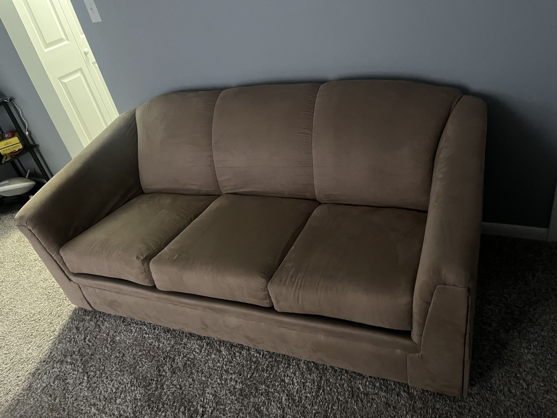 Beige Pullout  Bed sofa
