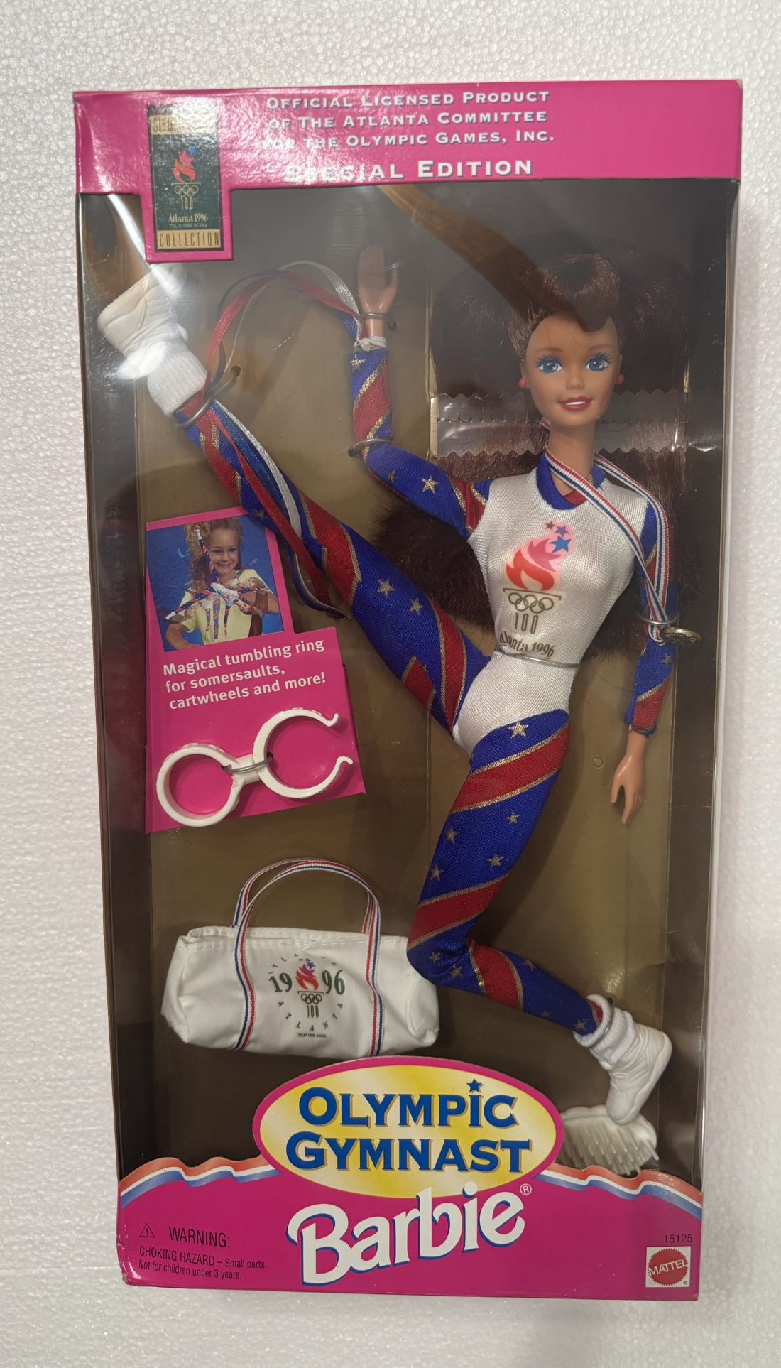 Vtg New In Box ‘95 Mattel Barbie USA Gymnast Doll For The 1996 Olympics In Atlanta Red/Auburn Hair