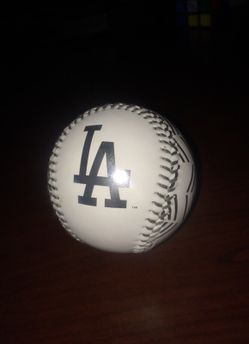 LA Dodgers Silver & White Baseball
