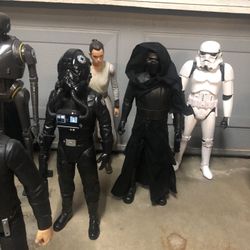 Collectible Star Wars action figures.