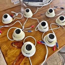 8  Camaras De Seguridad Instaladas -8 CCTV Security Cameras With Recorder $LIMITED DEAL$