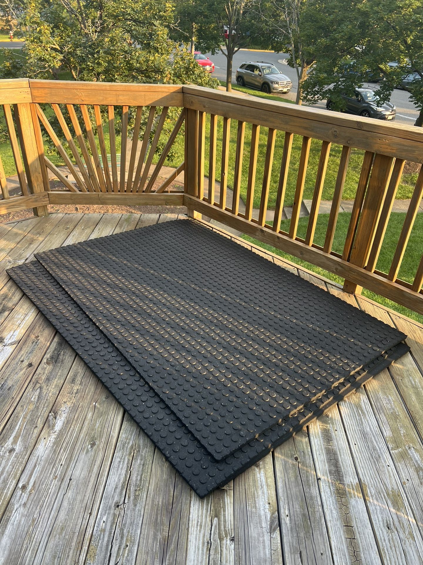 4 Black Heavy Duty 6ft x 4ft Workout Floor Mats