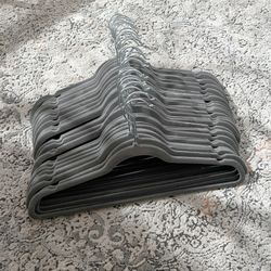 Gray Velvet Clothes Hangers (50 Pack) 