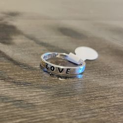 Love Writing Sterling Silver Ring