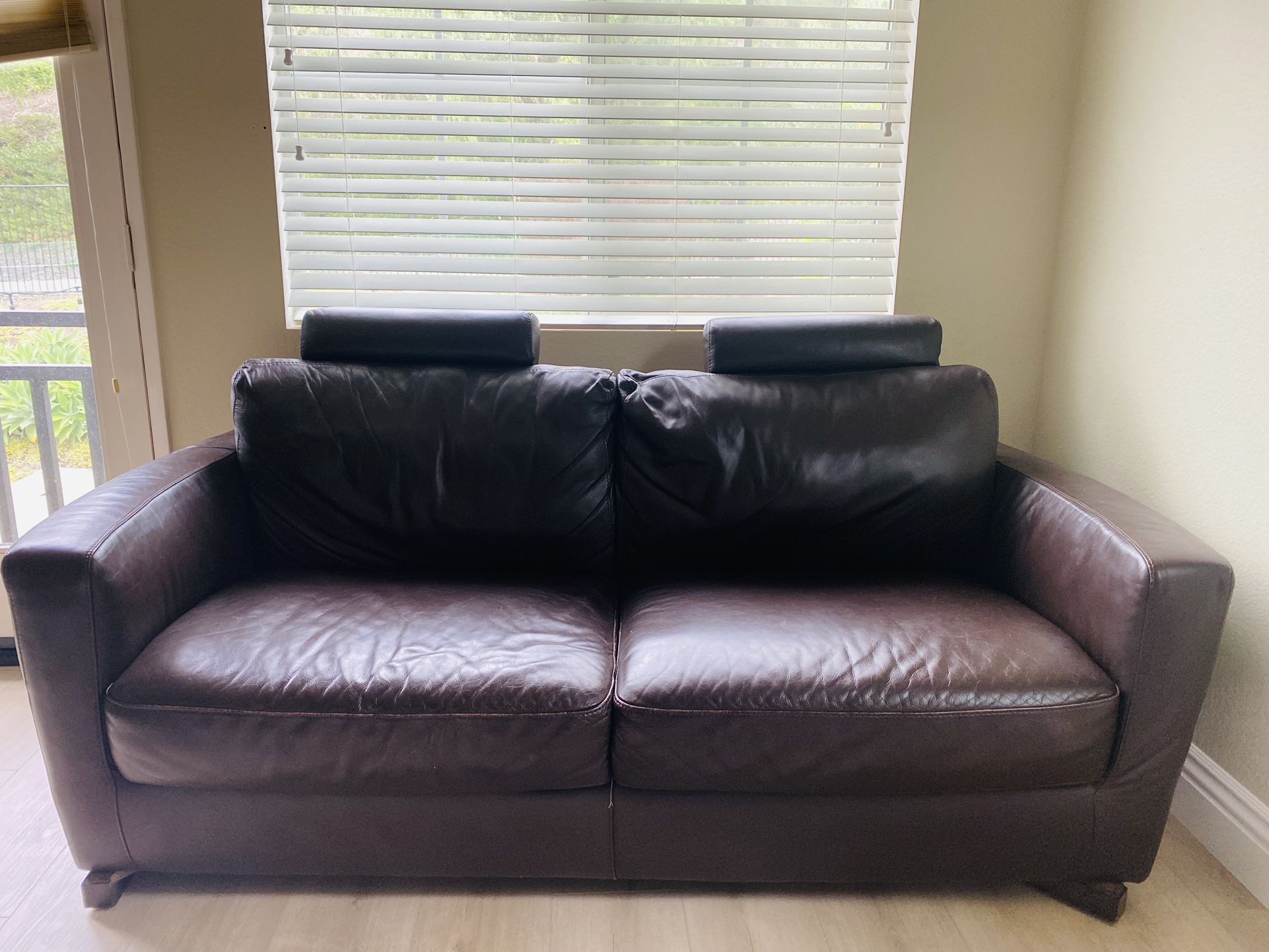 Leather Couch, Arm Chair and Ottoman 