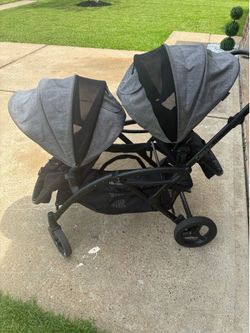 Double baby carriage stroller