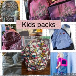 Children’s back packs , $15 each 