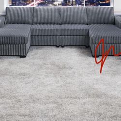 New Large Luxurious Soft Touch Thick Corduroy Sofa Sectional !! 