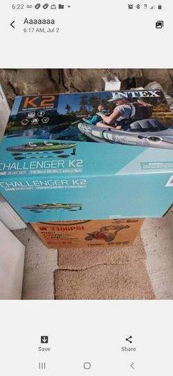 Intex K2 Challenger Inflatable 2 Person Kayak  New In Box