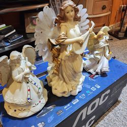 Over 50 Angel Figurines Statues. most ceramic,  some resin.. $400 for all