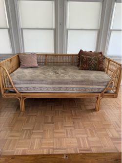Day bed / twin bed from World Market. Comfortable and cute.