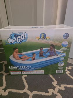 H2OGO! Rectangular 10' Inflatable Family Pool